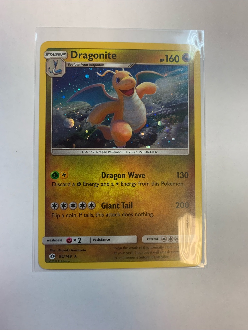 Dragonite Holo Pokémon Trading Card - Yellow